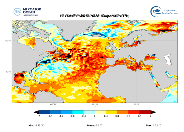 carte SST Copernicus