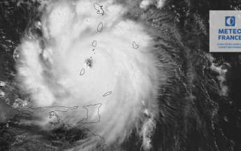 Beryl lors de son passage sur les Antilles pendant la saison 2024