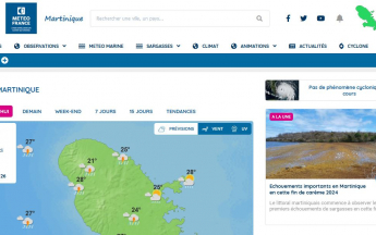 Site Internet de Météo-France dédié à la Martinique