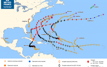 Activité cyclonique sur le bassin Atlantique durant la saison 2025 