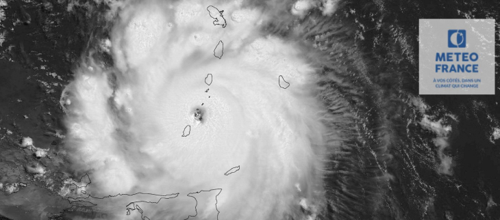 Beryl lors de son passage sur les Antilles pendant la saison 2024