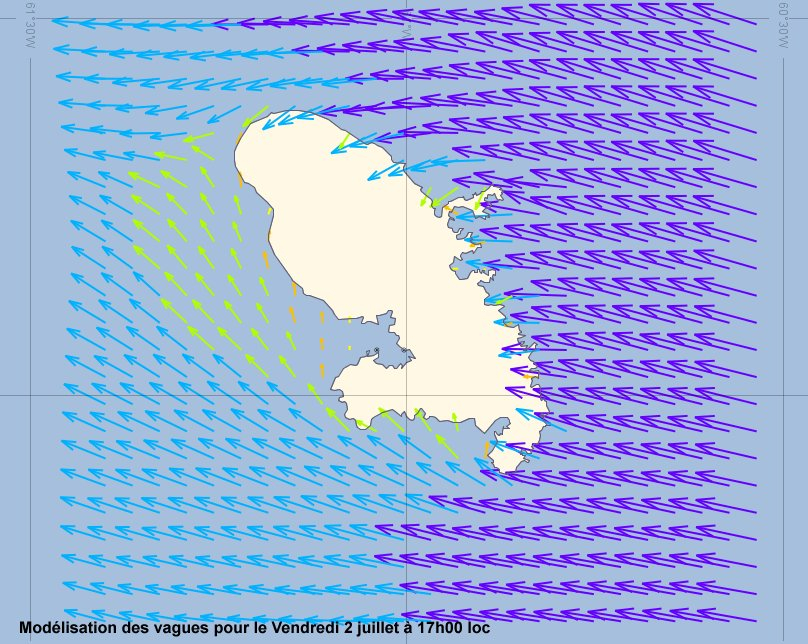 Simulation numérique des vagues le 2 juillet