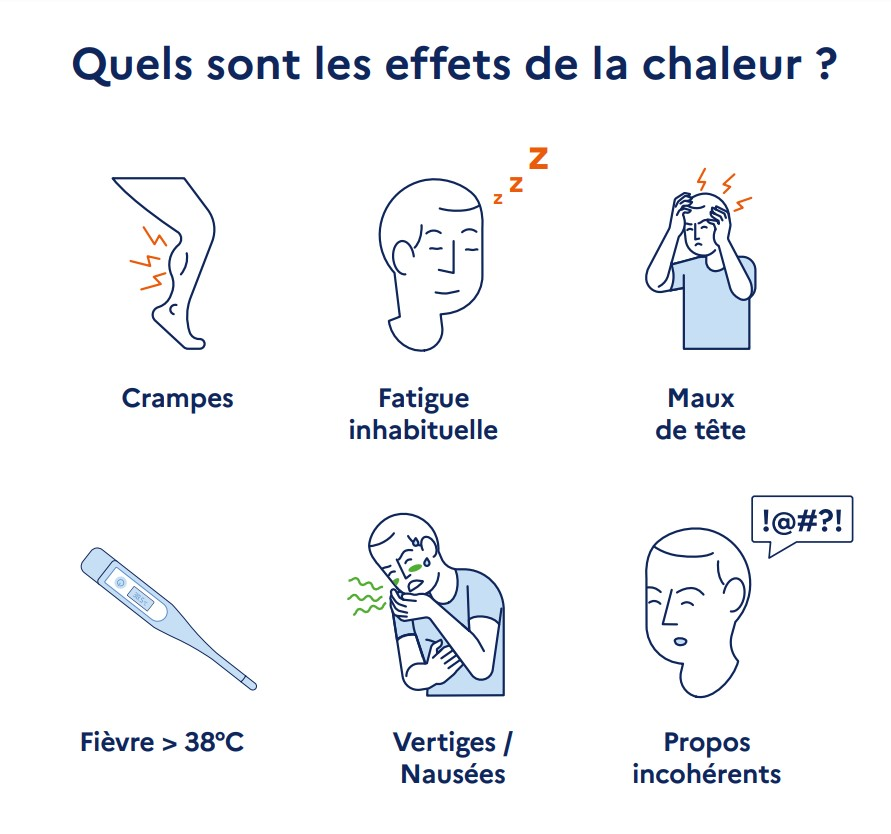 Effets des fortes chaleurs.