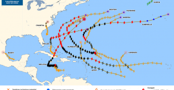 Bilan de l'activité cyclonique de la saison 2025 sur le bassin Atlantique