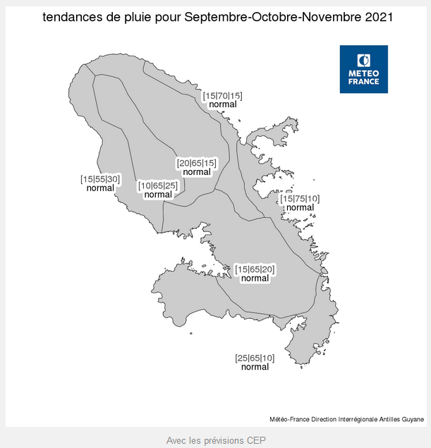 Prévisions de pluies du modèle expérimental SEAFORD - septembre - octobre - novembre